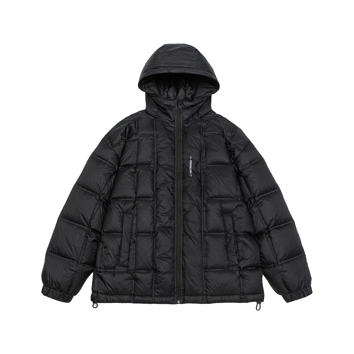 Unisex Oversized Padded Jacket with Hood, Down Look and Drawstring EVA-US