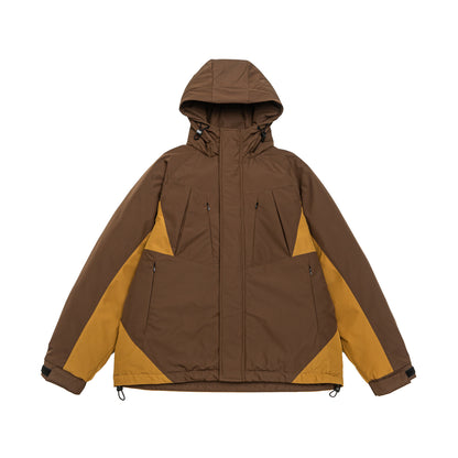Men's Waterproof Padded Parka with Adjustable Hood and Multiple Pockets EVA-US