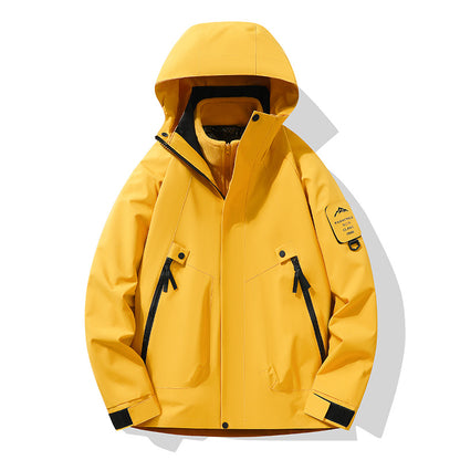 Unisex Waterproof, Breathable Hardshell Outdoor Jacket with Hood EVA-US