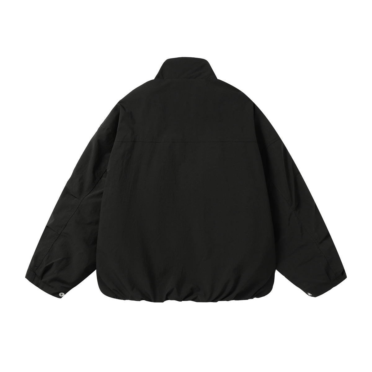 Unisex Boxy Short Jacket with High Stand-Up Collar and Balloon Sleeves EVA-US