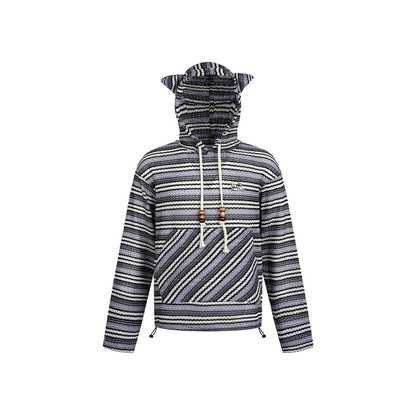 Women's knitted hoodie with cat ears and kangaroo pocket EVA-US