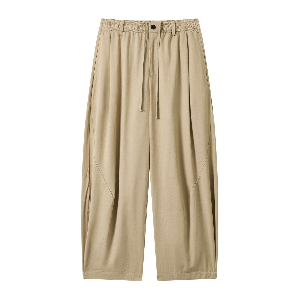 Women's wide culotte pants with elastic waistband and drawstring EVA-US