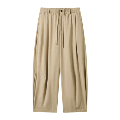 Women's wide culotte pants with elastic waistband and drawstring EVA-US