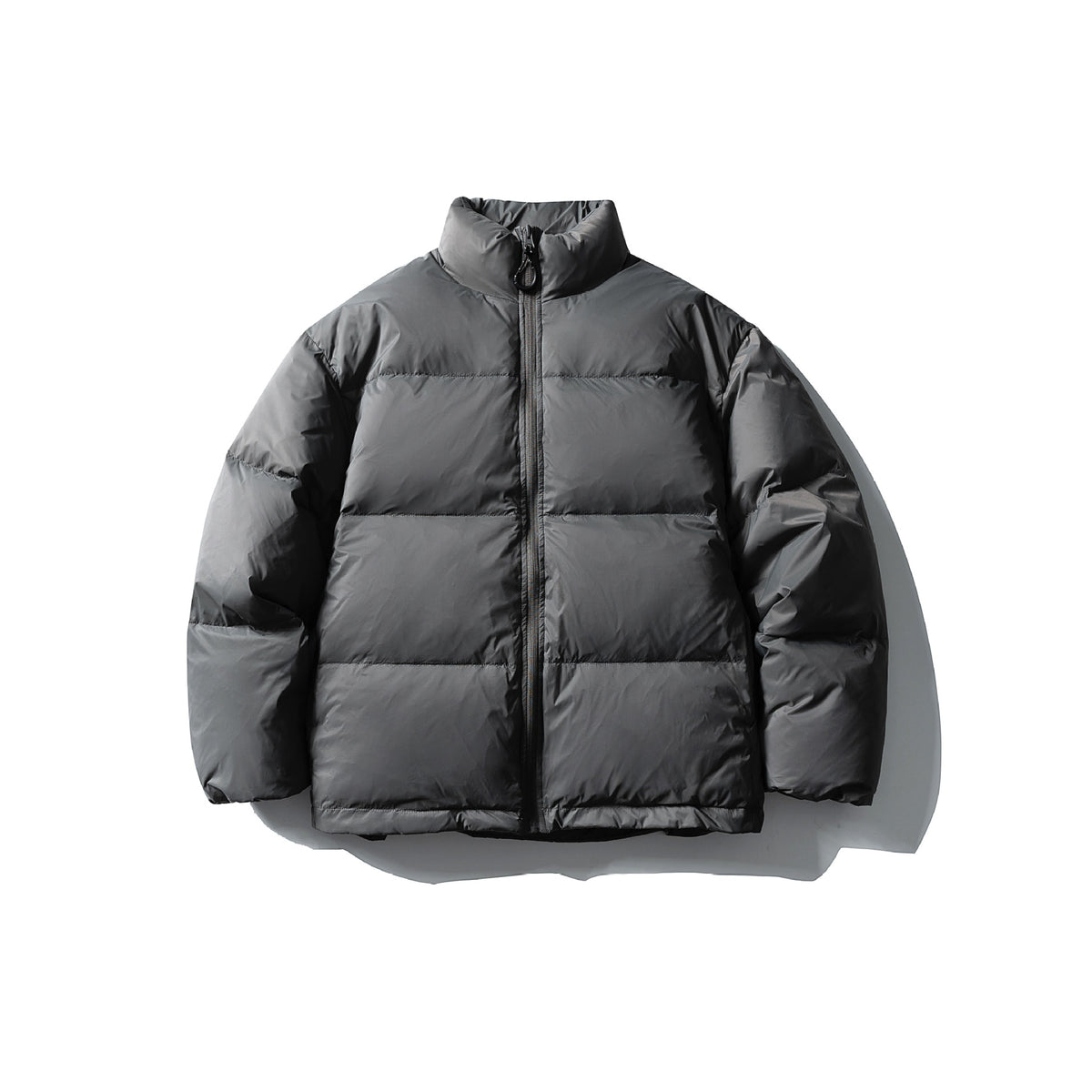 Unisex Boxy-padded short jacket with high stand-up collar and water-repellent shell EVA-US