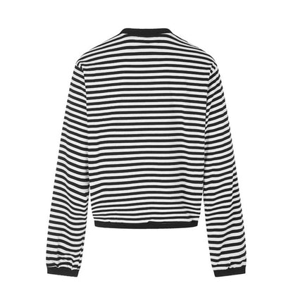 Women Striped Sweatshirt with Maritime Knot Applications EVA-US