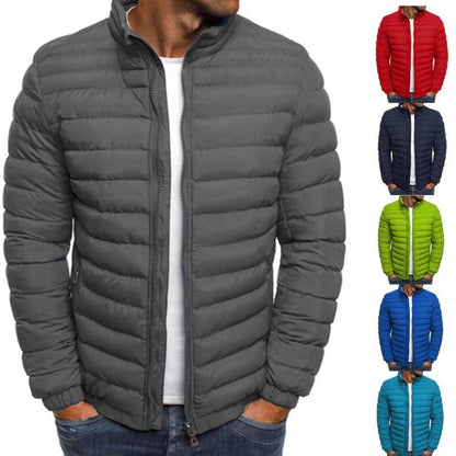 Men's lightweight quilted jacket with high collar and optimal insulation EVA-US