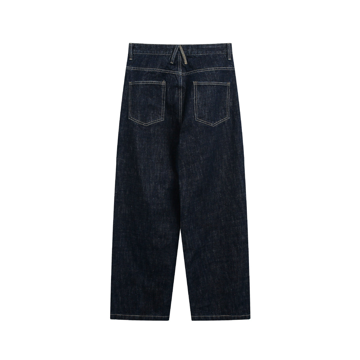 Women's high-waisted cropped jeans with wide leg and visible seams EVA-US