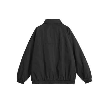 Unisex Boxy Transitional Blouson with Stand Collar and Elastic Hem EVA-US