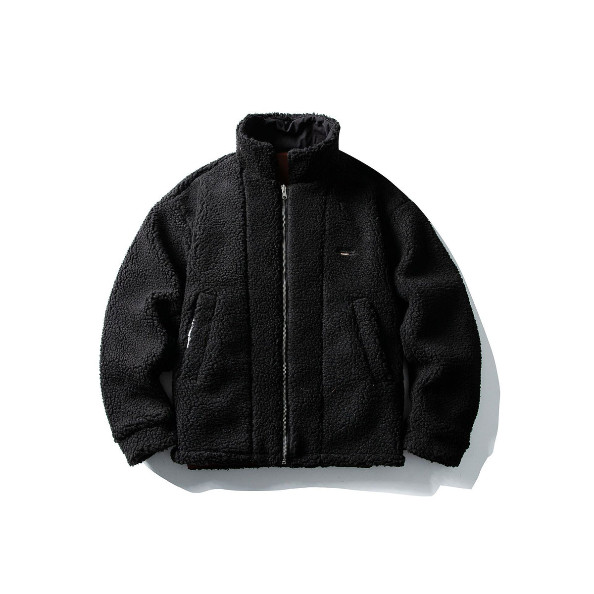 Men's short-cut insulated blouson with sherpa collar and flap pockets EVA-US