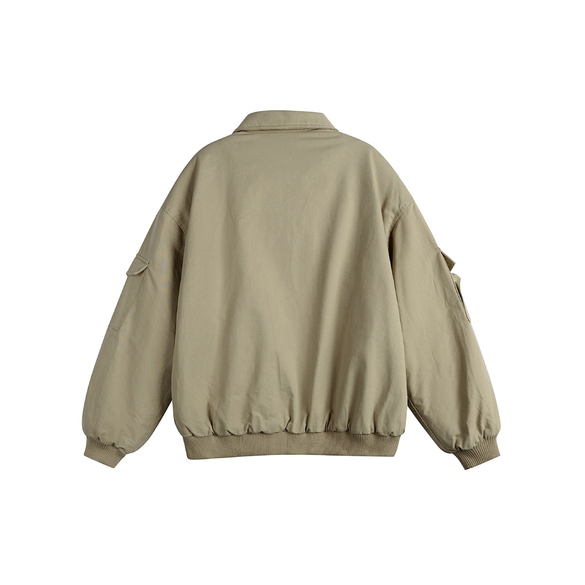 Unisex Boxy Utility Blouson Jacket with Zip Details and Functional Flap Pockets EVA-US