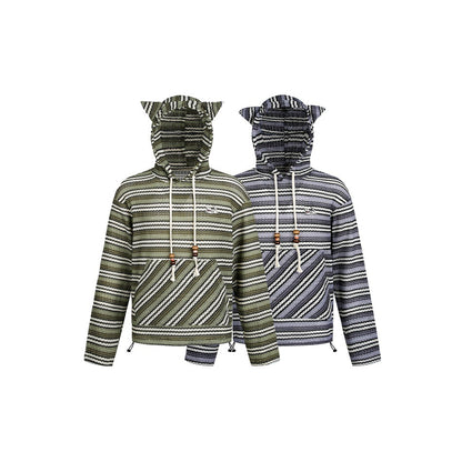 Women's knitted hoodie with cat ears and kangaroo pocket EVA-US
