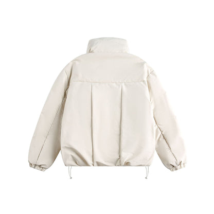 Men's short parka with high stand-up collar, padded thermal insulation and drawstring EVA-US