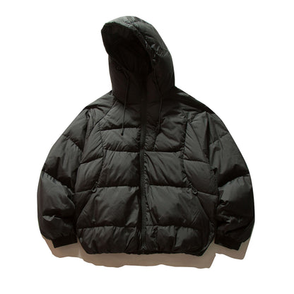 Men's Voluminous Padded Jacket with Thermo Insulation and High Hood EVA-US