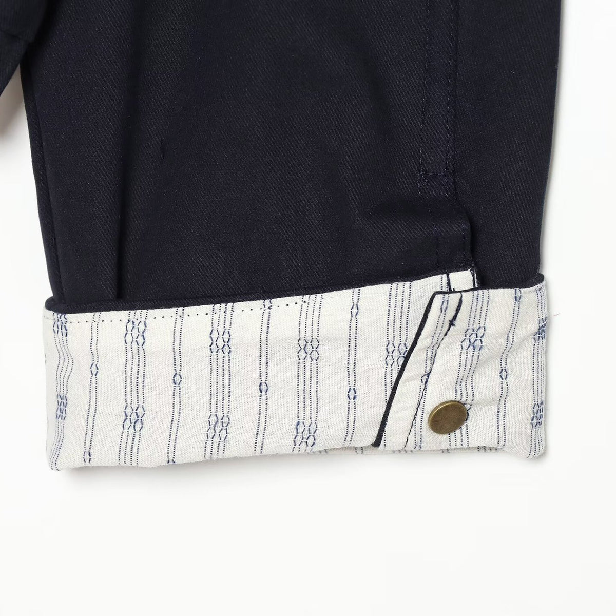 Women's Cropped Boxy Field Jacket with Stand-Up Collar, Patch Pockets and Golden Details EVA-US