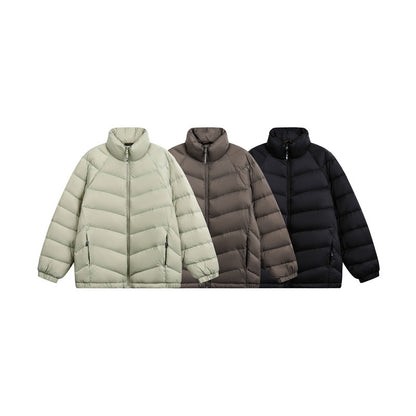 Unisex Short cut padded jacket in boxy fit with chevron quilting and high collar EVA-US