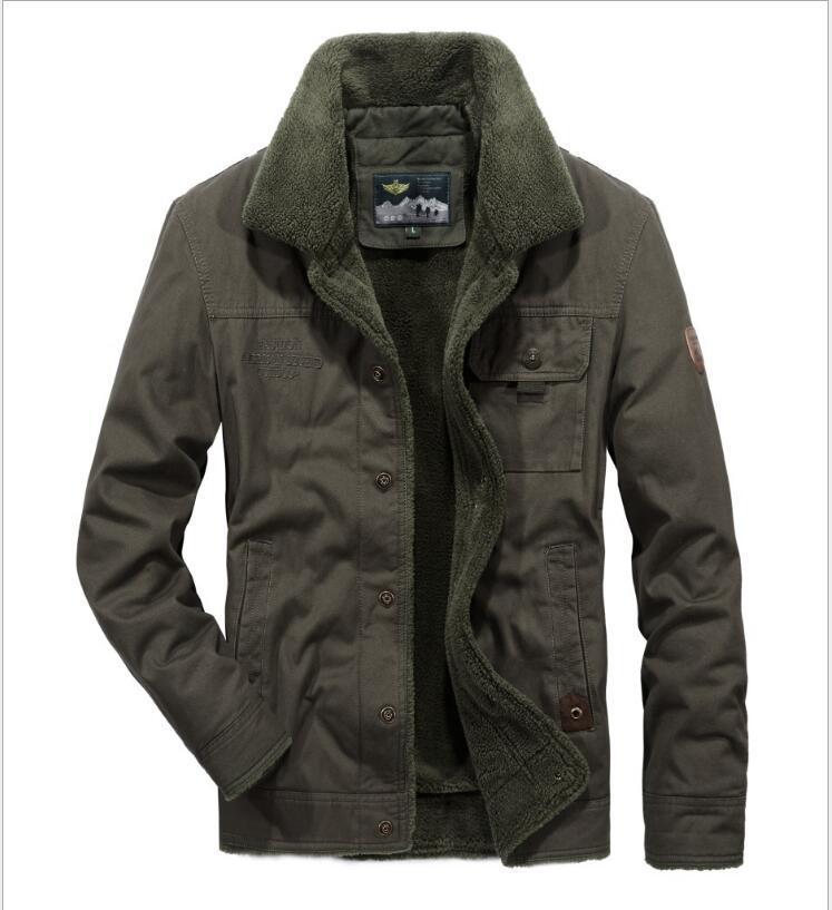 Men's canvas transition jacket with ribbed collar, concealed zip and checkered lining EVA-US