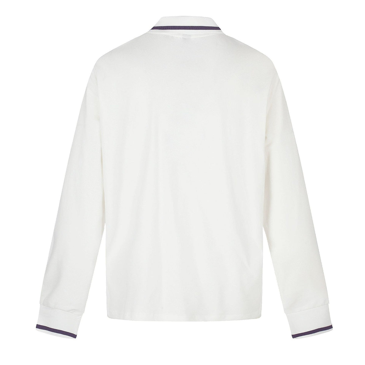Ladies Long Sleeve Polo Shirt with Rhinestone Application and Contrasting Cuffs EVA-US