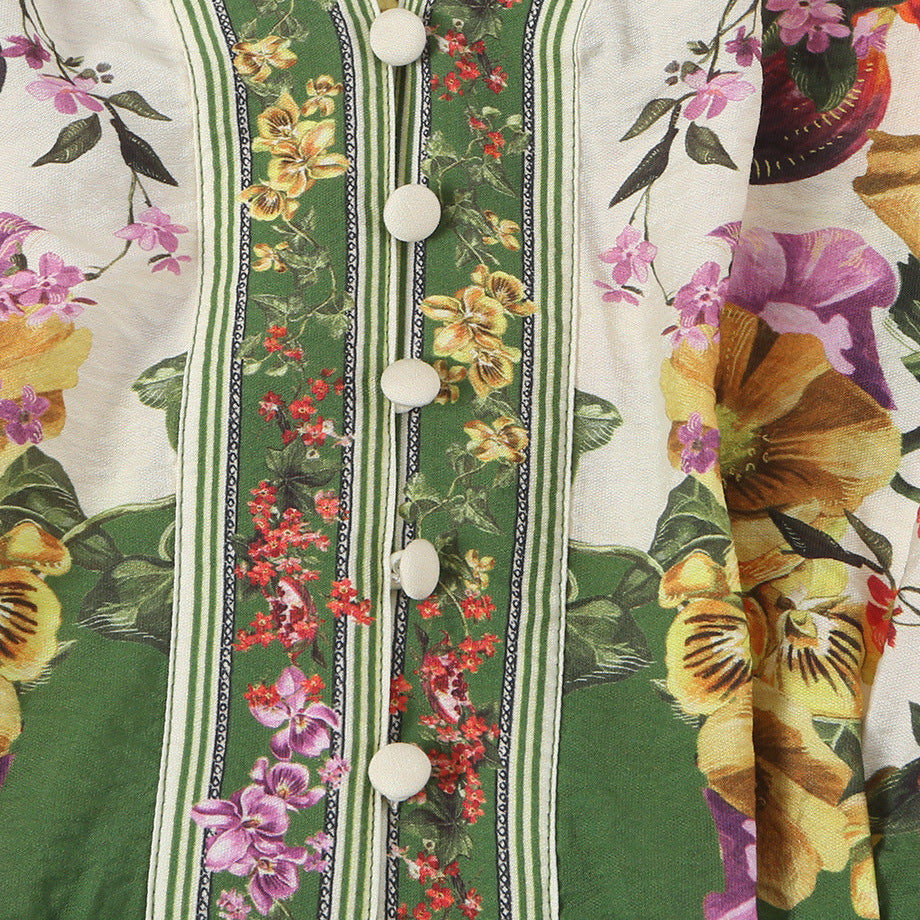 Women's short dress in kimono style with waist belt and V-neck EVA-US