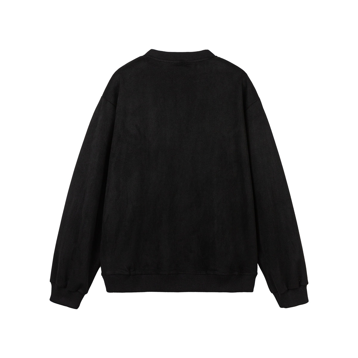 Women Cropped Oversized Sweatshirt with Integrated Blouse Insert and V-Neck EVA-US