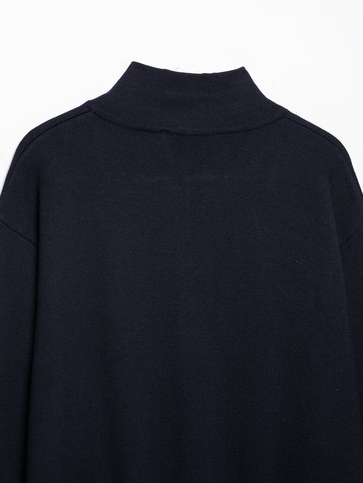 Women's Cropped Cardigan with Stand-up Collar and Full Zip EVA-US