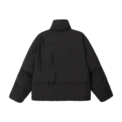 Unisex Boxy-Puffer Blouson with high stand-up collar and concealed front panel EVA-US