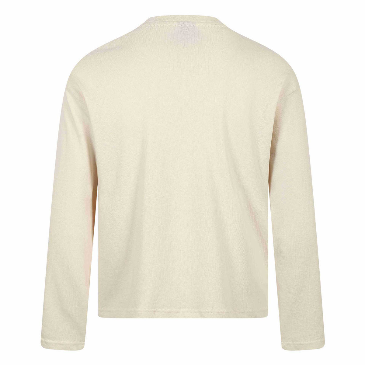 Unisex Relaxed-Fit Long Sleeve Shirt with Floral Illustration Graphic and Ribbed Round Neck EVA-US