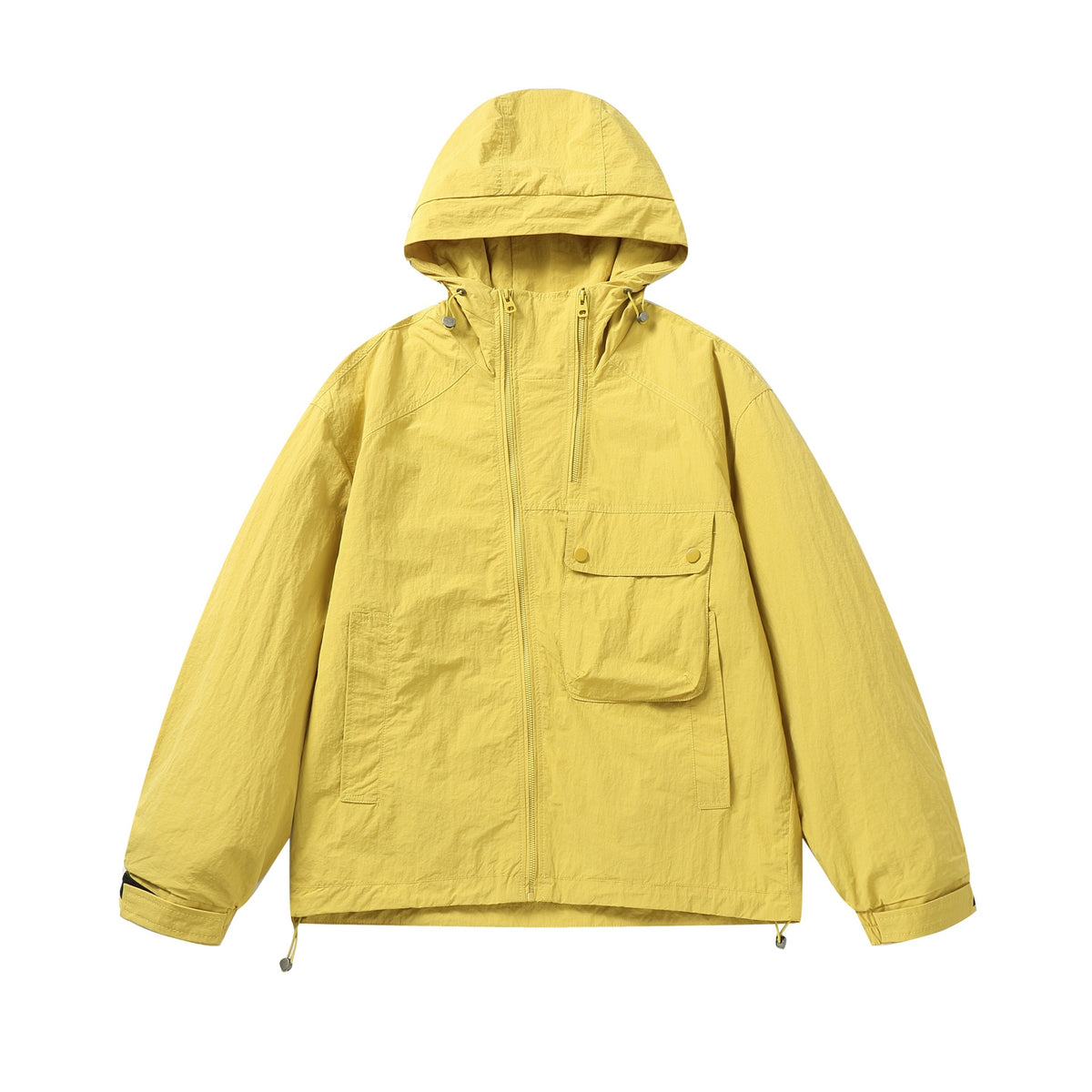 Unisex Lightweight Technical Hoodie in Boxy Cut with Utility Pockets EVA-US