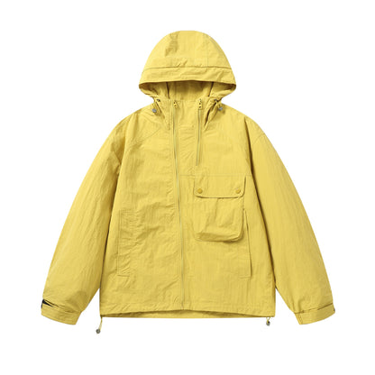 Unisex Lightweight Technical Hoodie in Boxy Cut with Utility Pockets EVA-US