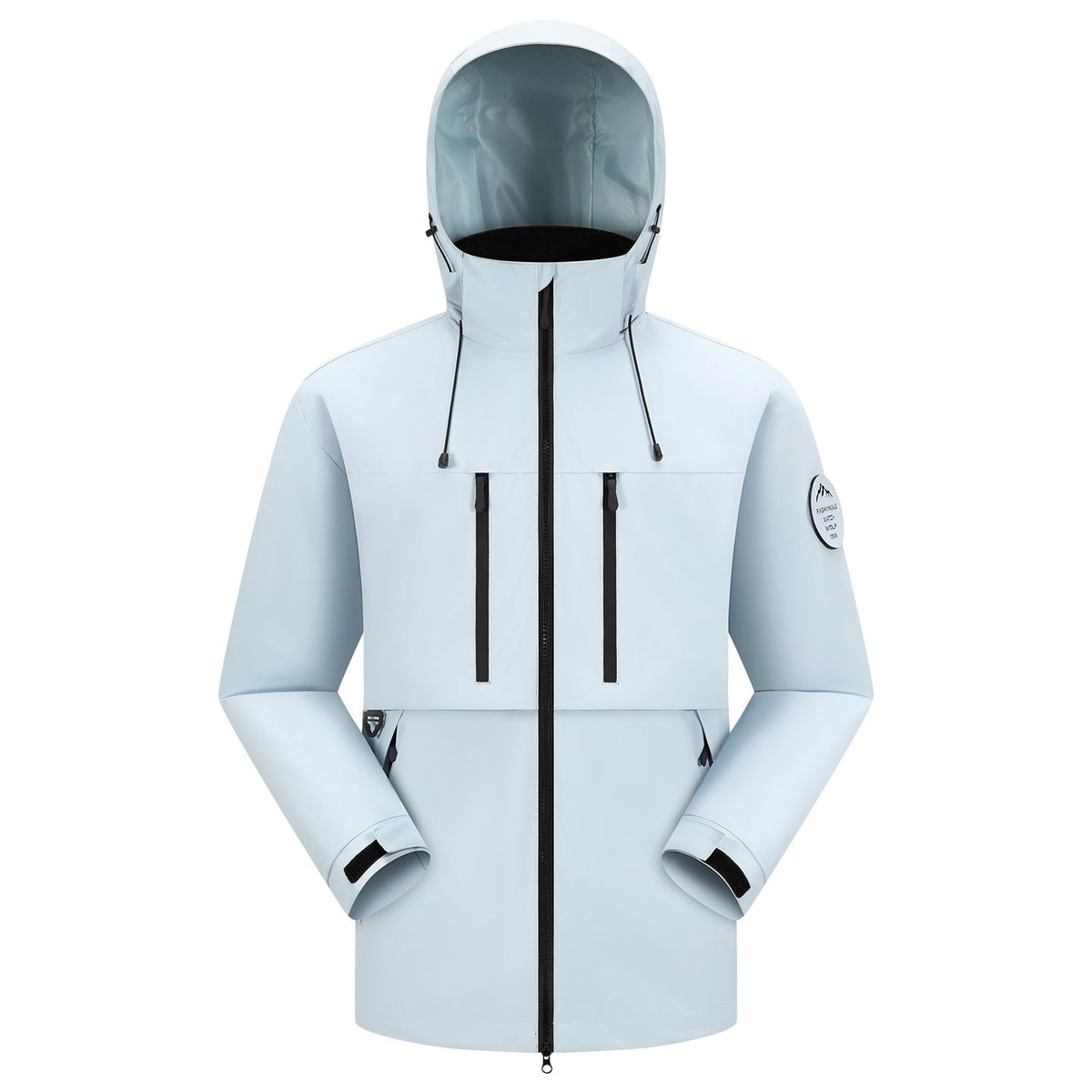 Men's Waterproof Breathable Softshell Outdoor Jacket with Adjustable Hood EVA-US