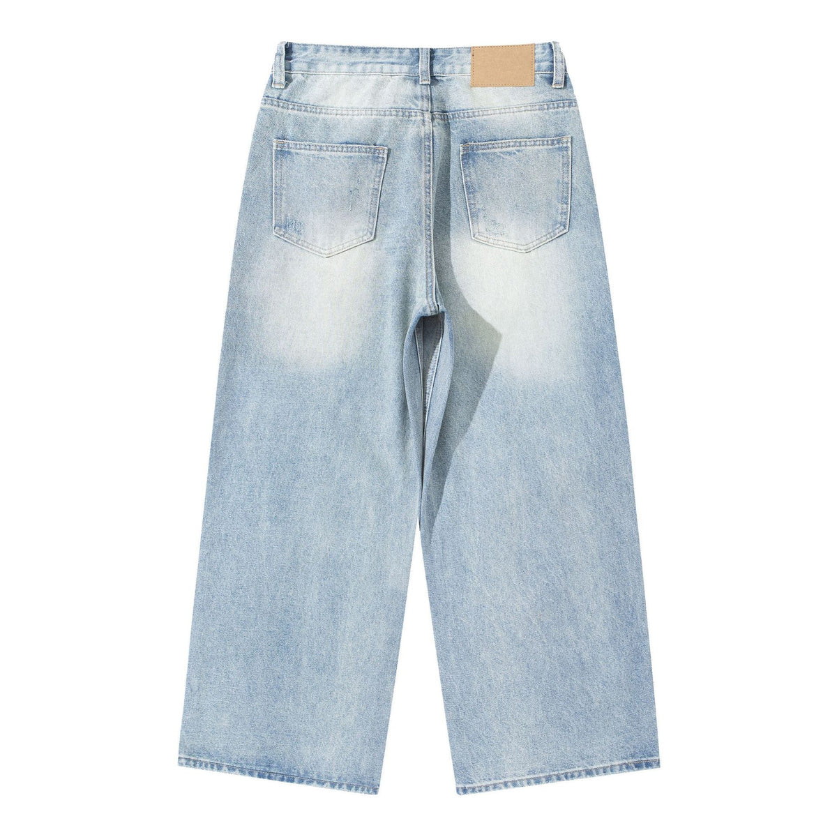 Women high-waisted cropped jeans in culotte cut with wide leg design EVA-US