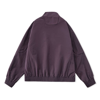 Women Short Boxy Utility Jacket with ergonomic seams, high standing collar and drawstring hood