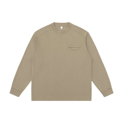 Unisex Oversize Sweatshirt with raglan sleeves and concealed chest flap EVA-US