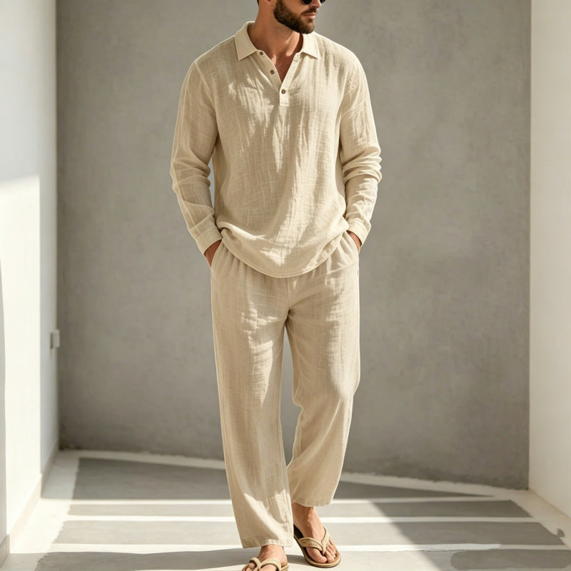 Men's Casual Linen Pajamas EVA-US