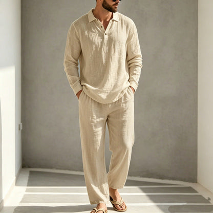 Men's Casual Linen Pajamas EVA-US