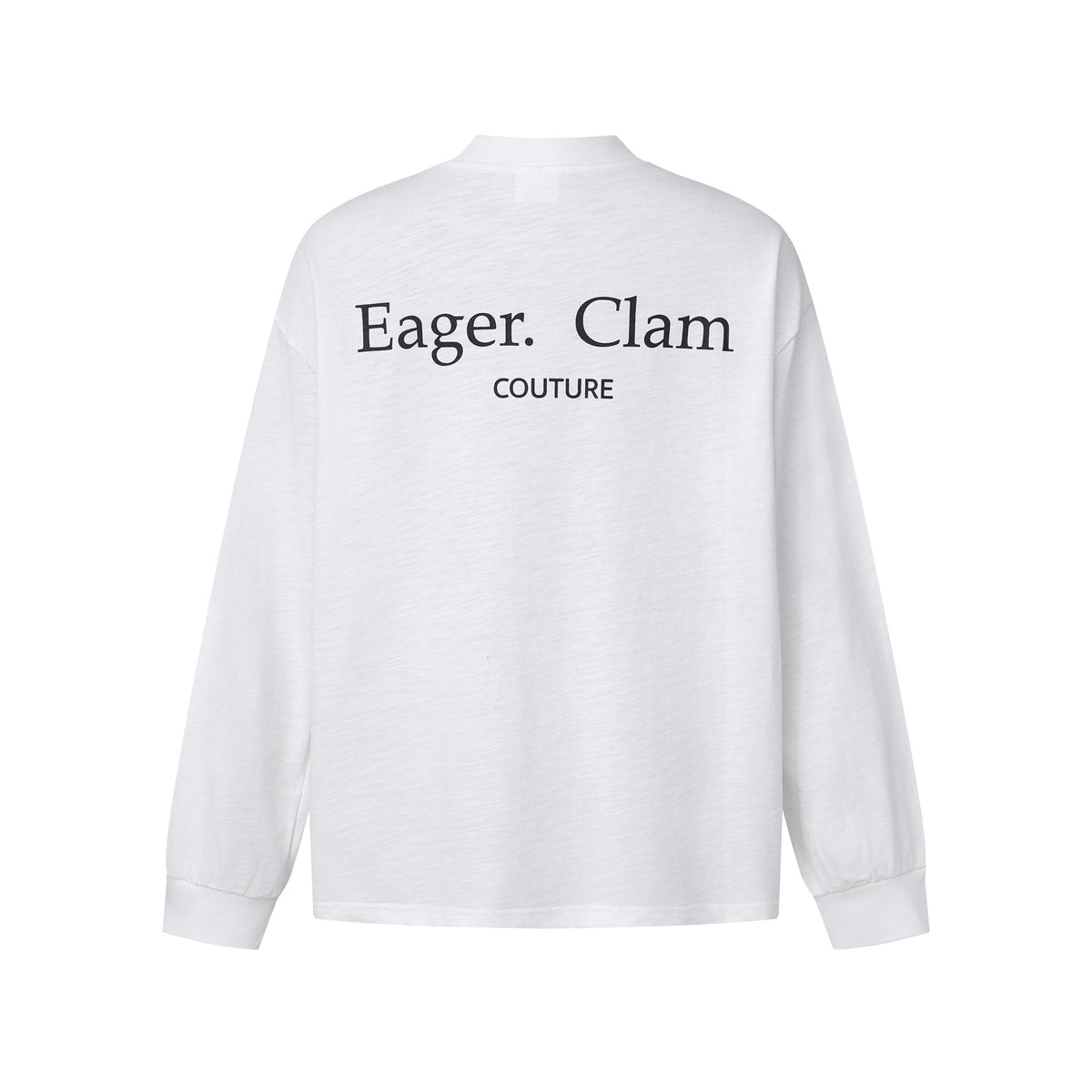 Unisex Oversize-Longsleeve Shirt with Slub Cotton and Half-High Roll Neck EVA-US