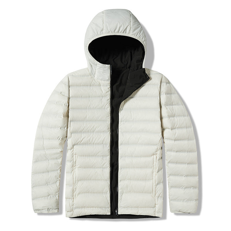 Men's ultra-light padded hooded jacket with compact packing size and wind-resistant surface EVA-US