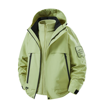 Men's two-in-one waterproof winter parka with removable fleece inner jacket EVA-US