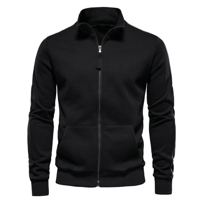 Men's sweat jacket with high collar and full zip EVA-US