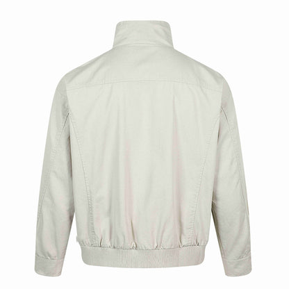 Men's Short Utility Bomber with High Stand Collar, Flap Pockets and Ribbed Cuffs EVA-US