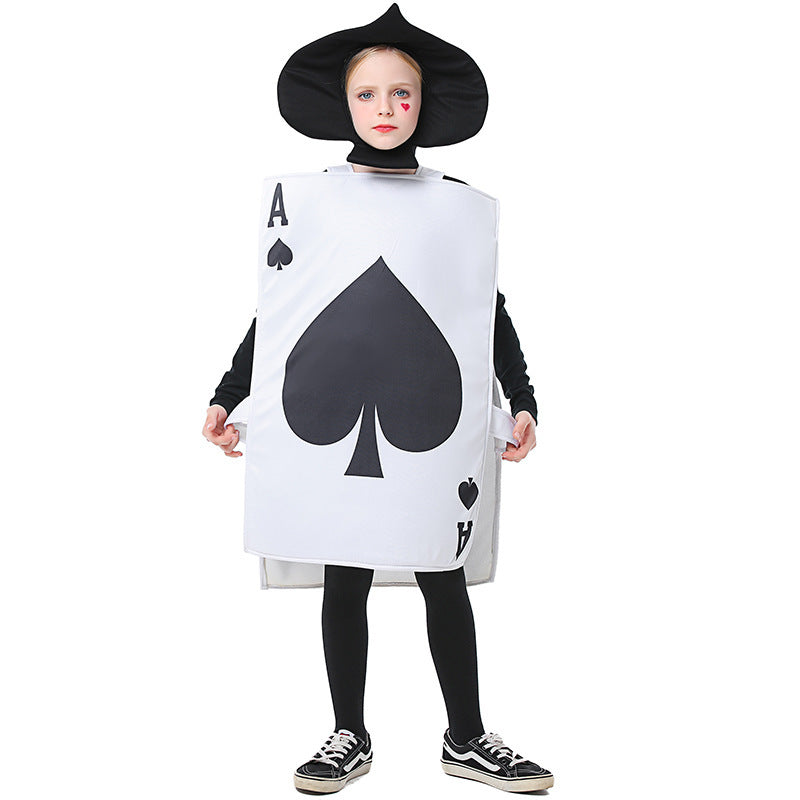 Men's playing cards costume with detailed design and shoulder straps EVA-US