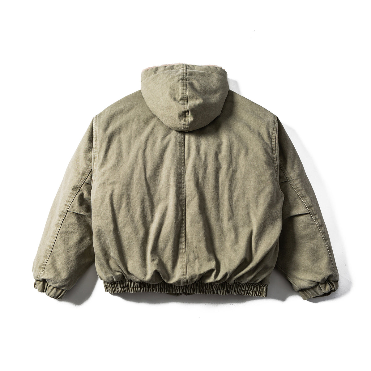 Men's Robust Hooded Field Jacket with Teddy Lining and Utility Pockets EVA-US