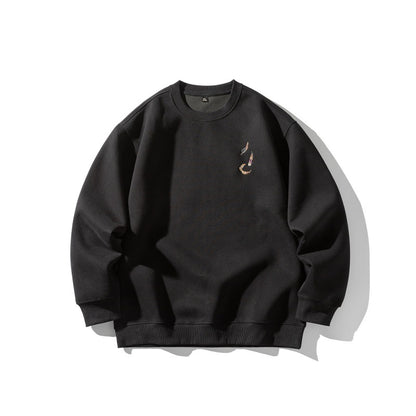 Unisex Oversized Sweatshirt with subtle Koi embroidery EVA-US