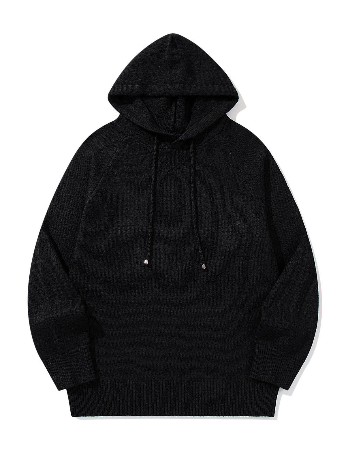 Unisex knitted hoodie with raglan sleeves and wide ribbed hem EVA-US