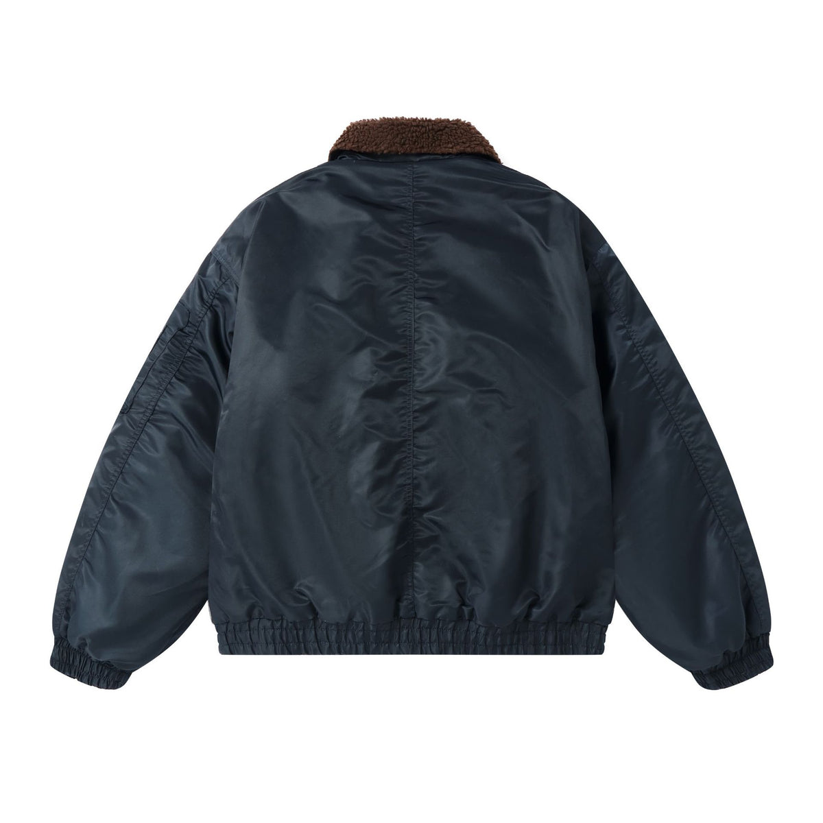 Men's Short Quilted Bomber with Teddy Collar and Multi-Function Pockets EVA-US