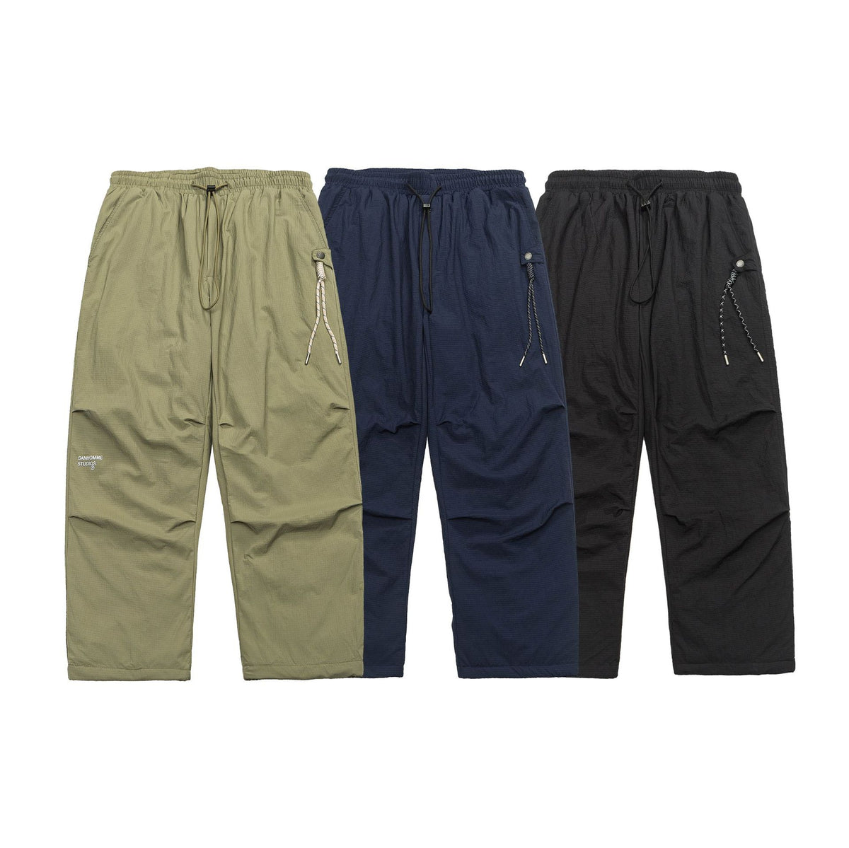 Men's Lightweight Ripstop Cargo Pants with Elastic Waistband and Utility Pocket EVA-US