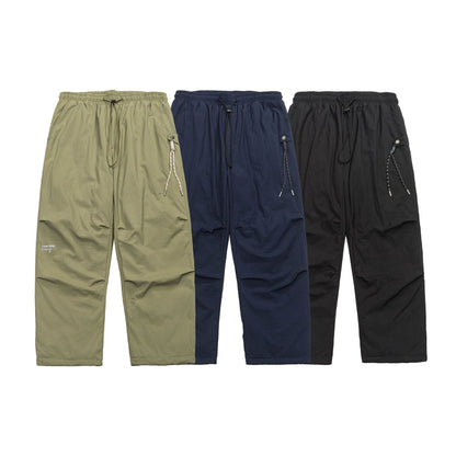Men's Lightweight Ripstop Cargo Pants with Elastic Waistband and Utility Pocket EVA-US