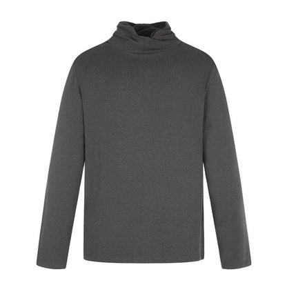 Men's Long Sleeve Shirt with Loose Stand Collar made of Soft Jersey EVA-US