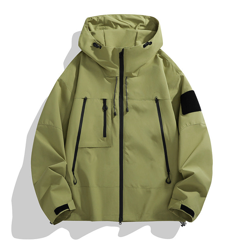 Women's Technical Outdoor Jacket with Adjustable Hood System and Multifunctional Pockets EVA-US
