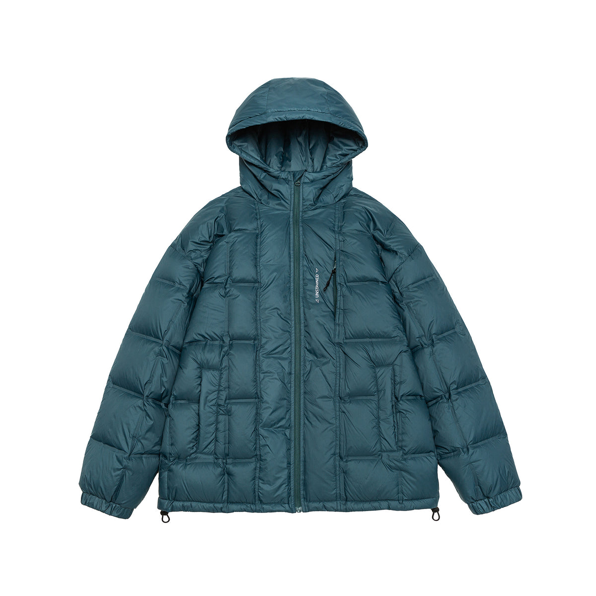 Unisex Oversized Padded Jacket with Hood, Down Look and Drawstring EVA-US