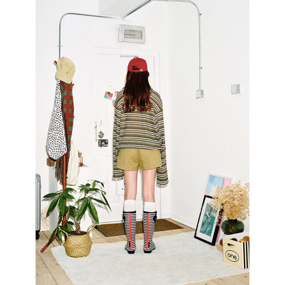 Women's knitted hoodie with cat ears and kangaroo pocket EVA-US